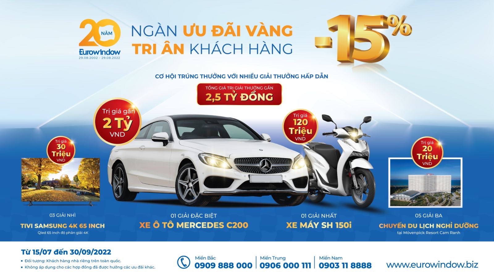 Eurowindow khuyến mãi 20 năm thành lập công ty
