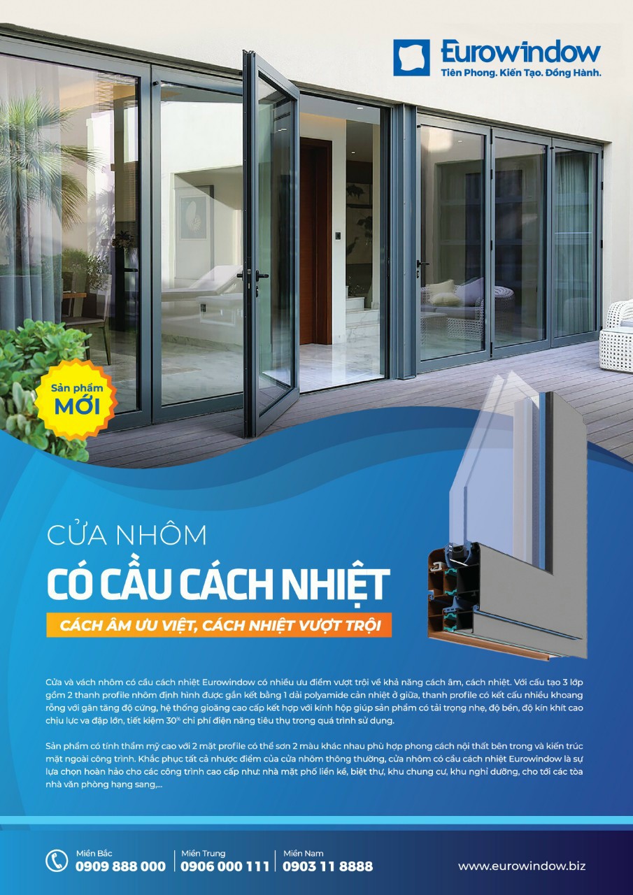 cửa nhôm có cầu cách nhiệt Eurowindow